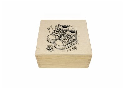 Dřevěná krabička 12,5cm x 12,5 cm