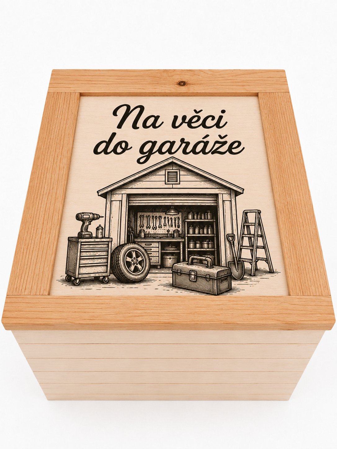 Dřevěná bedna - Smrkové dřevo - střední — Na věci