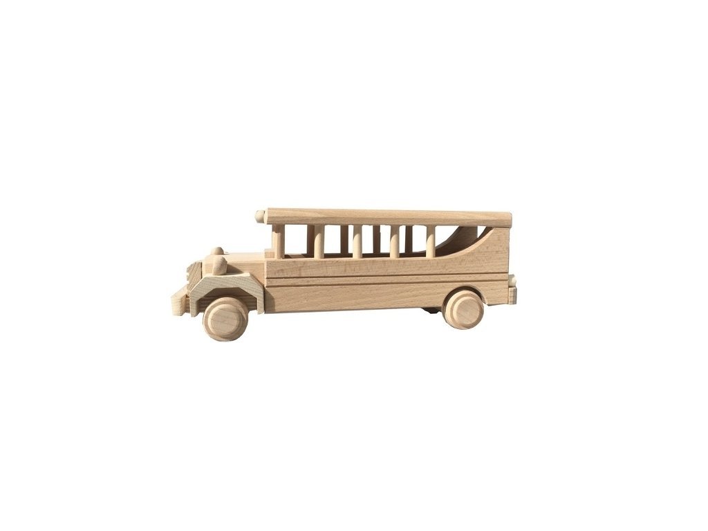 Masivní dřevěný autobus pro nejmenší