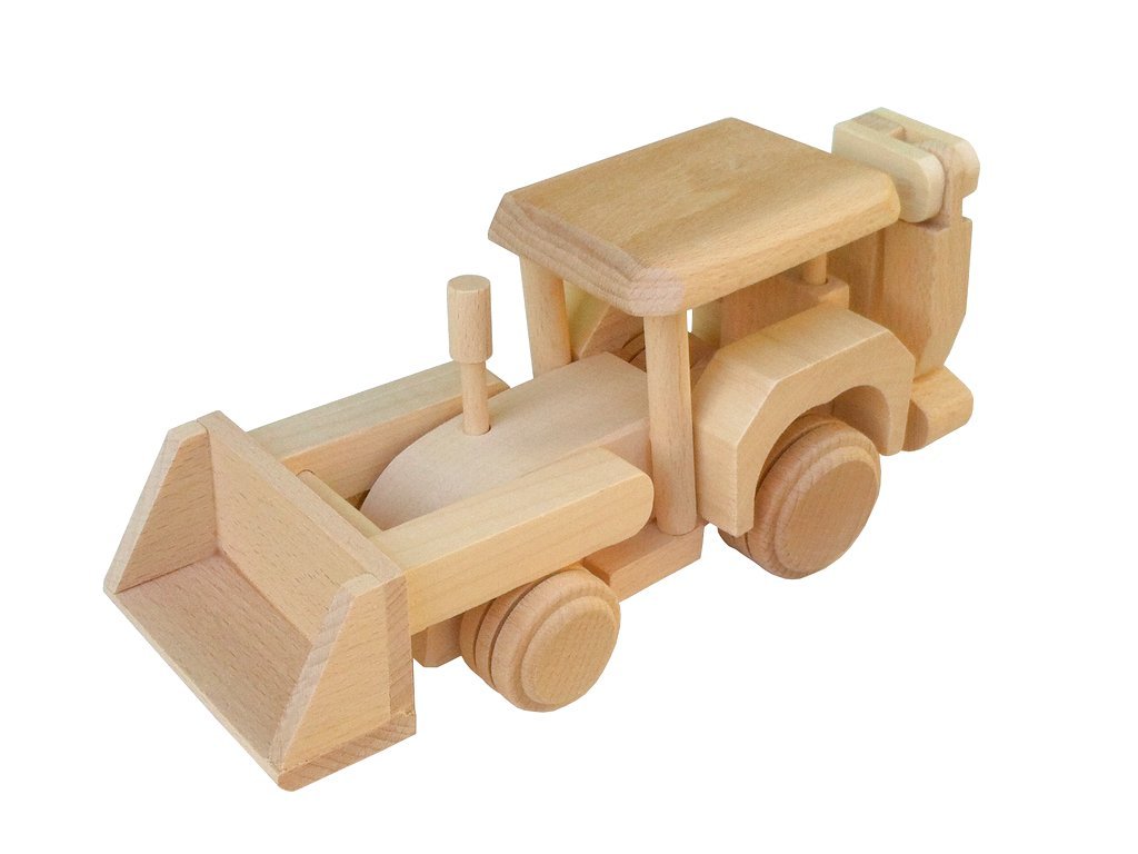 Masivní dřevěný Bagr