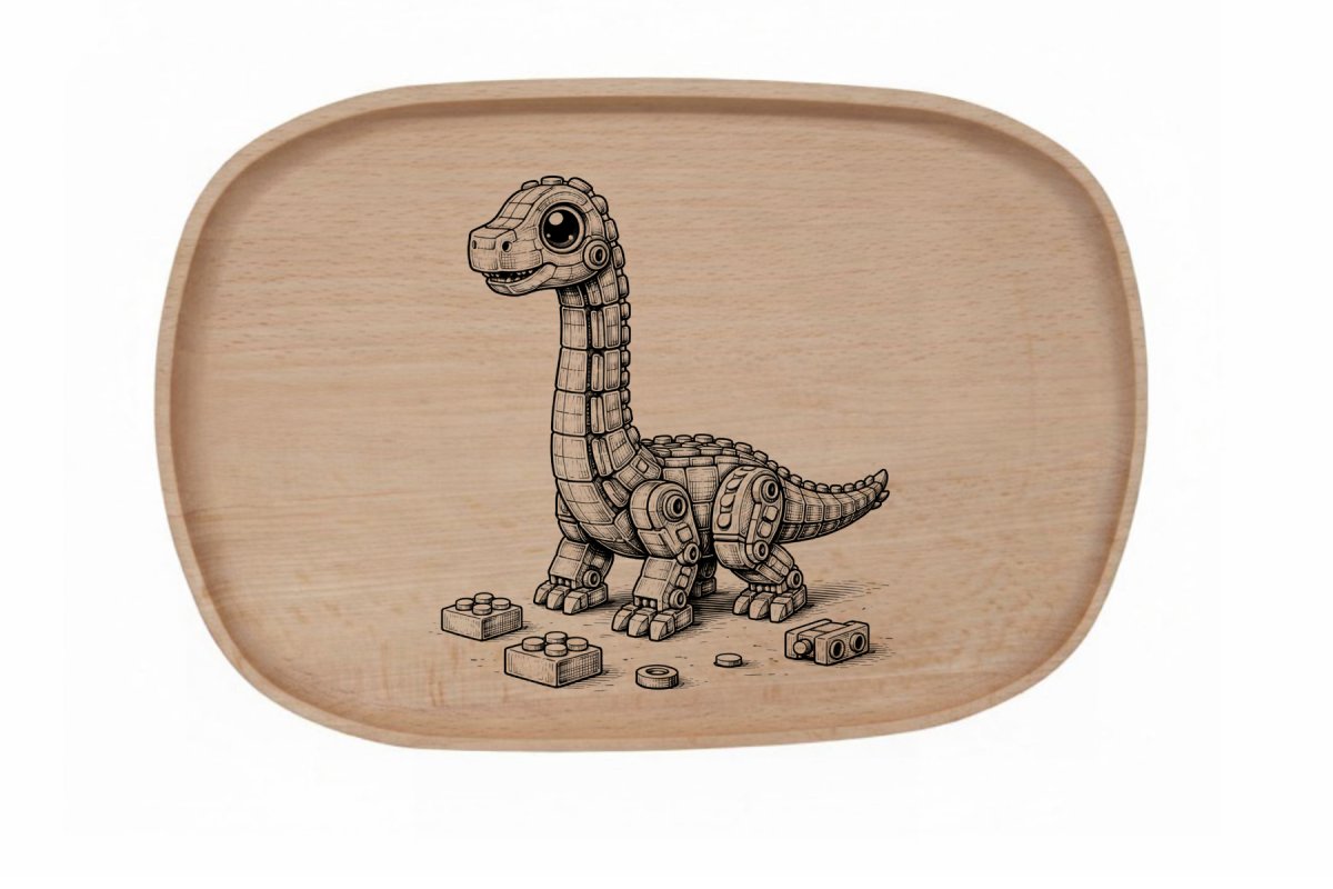 Dřevěný podnos z bukového masivu - Stavebnice — Brachiosaurus