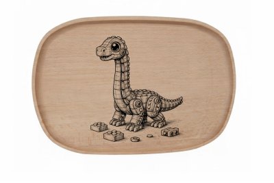 Dřevěný podnos z bukového masivu - Stavebnice — Brachiosaurus