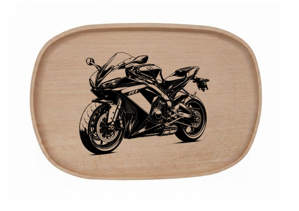 Dřevěný podnos z bukového masivu - Motiv Auto, Moto — Motorka 2