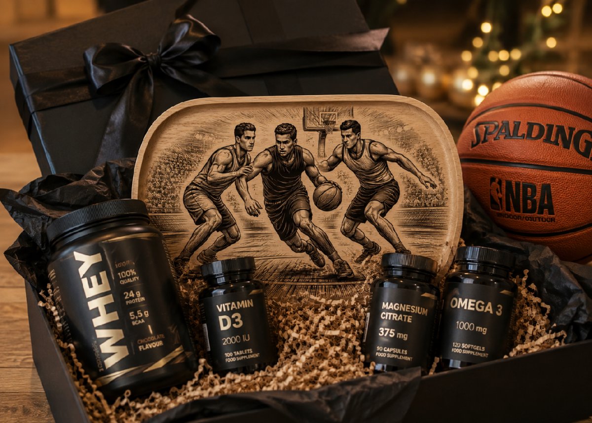 Dřevěný podnos z bukového masivu - Sport — Basketbal