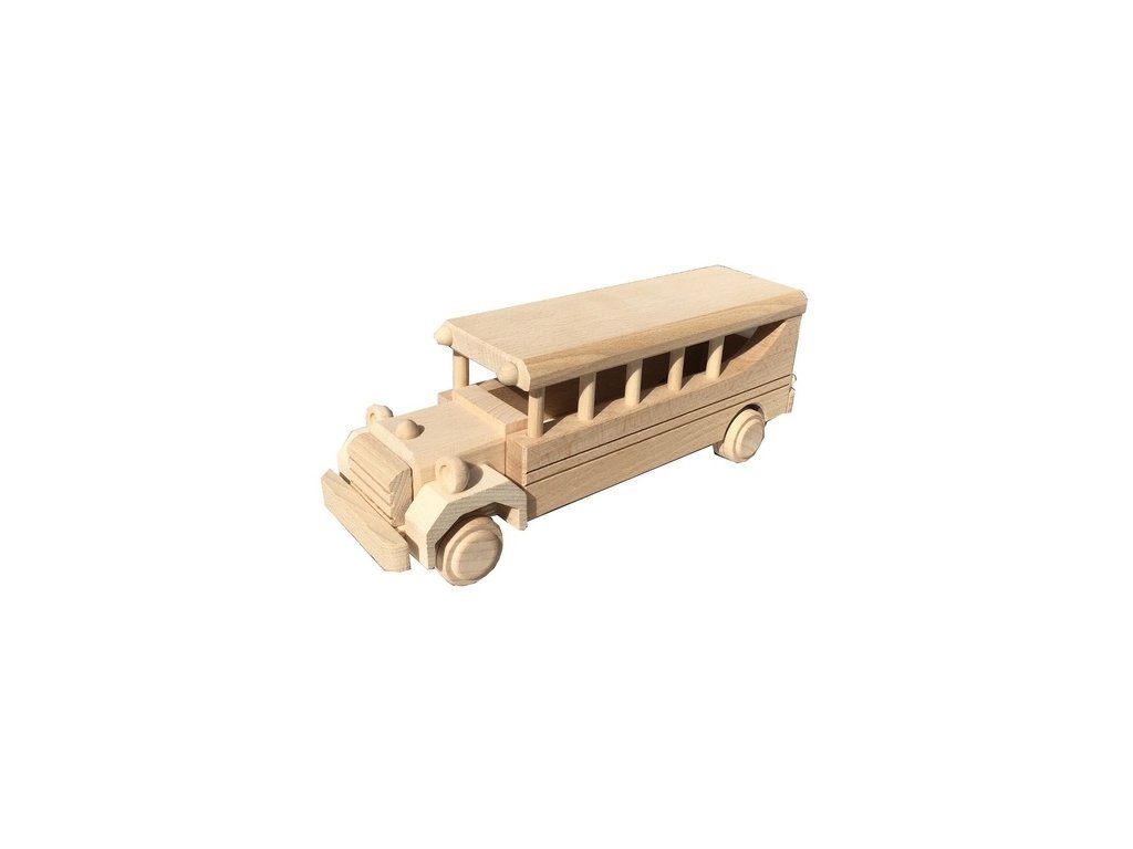 Masivní dřevěný autobus pro nejmenší