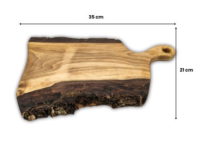 Designové servírovací prkénko "Double EDGE" – Dub s přírodní hranou