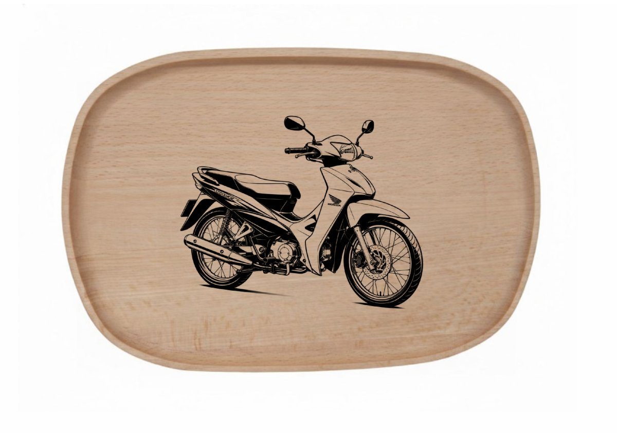 Dřevěný podnos z bukového masivu - Motiv Auto, Moto — Moped