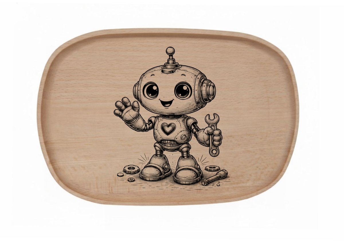 Dřevěný podnos z bukového masivu - Dětský svět — Robot
