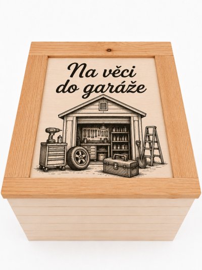 Dřevěná bedna - Smrkové dřevo - střední — Stavebnice Dino