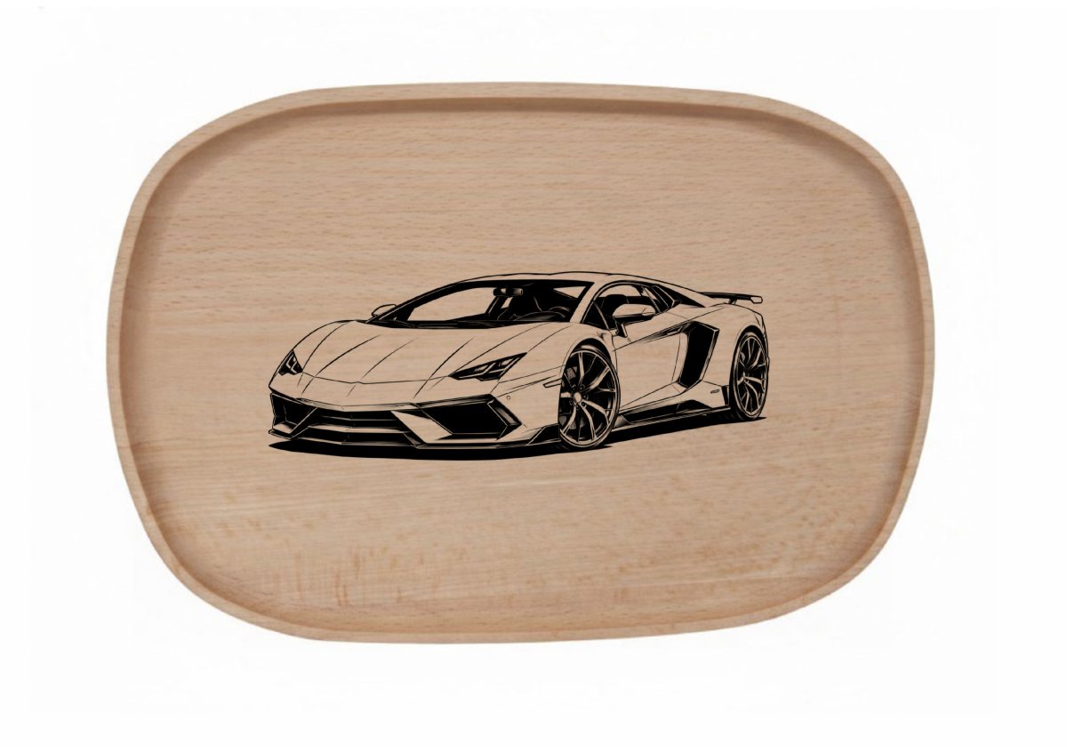 Dřevěný podnos z bukového masivu - Motiv Auto, Moto — Top auto